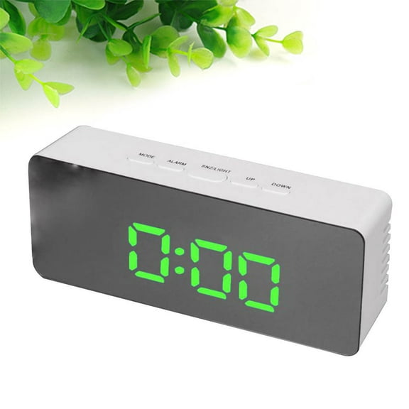GOOHOCHY Led Alarm Clock Mirror Clock Led Display Clock Multi-function Mirror Digital Alarm Clock Clock (No Battery)
