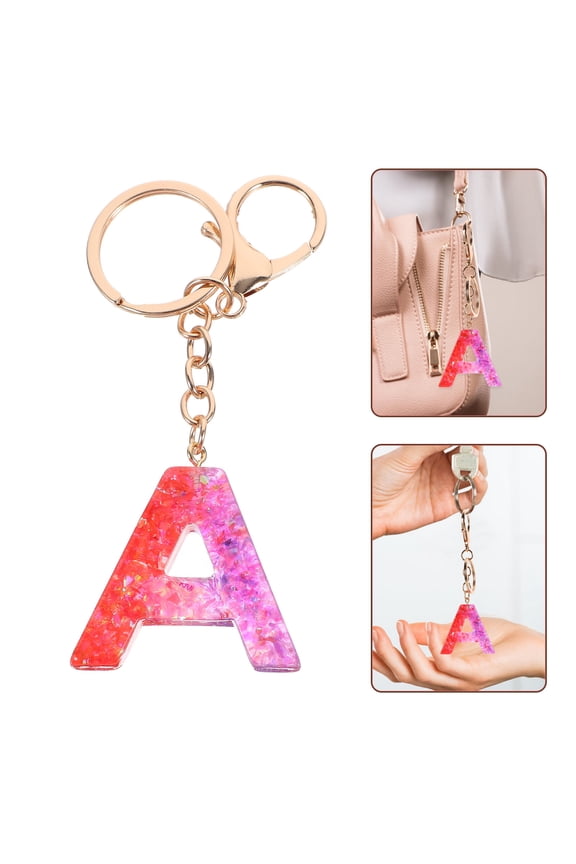 Letter Key Chain Letter Key Ring Bag Key Pendant Key Hanging Ornament for Purse Backpack