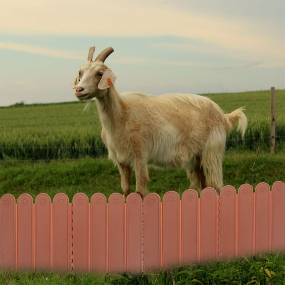 GOOHOCHY Light Brown Plastic Fencing 1 Set For Garden Borders And Edging 200X8.7X0.4In