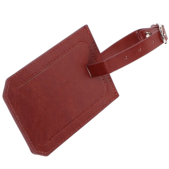 GOOHOCHY Light Brown Practical Design Luggage Tag 1Pack for Travel Bag and Suitcase 7.3x2.8in