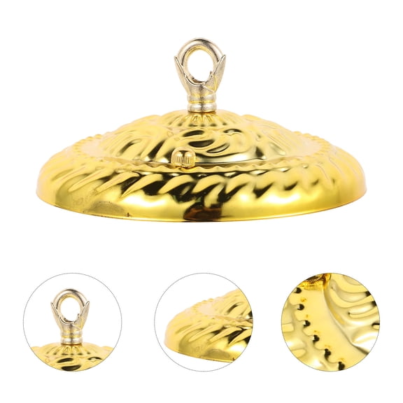 GETAJGHSD Golden Hanging Lamp Canopy Heavy Duty Ceiling Light Fittings with Embossed Design