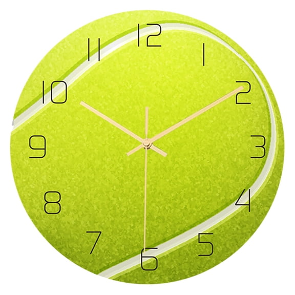 GOOHOCHY Light Green Acrylic Wall Clock with Mute Core for Home Use Big Numerals 10.5 Inch