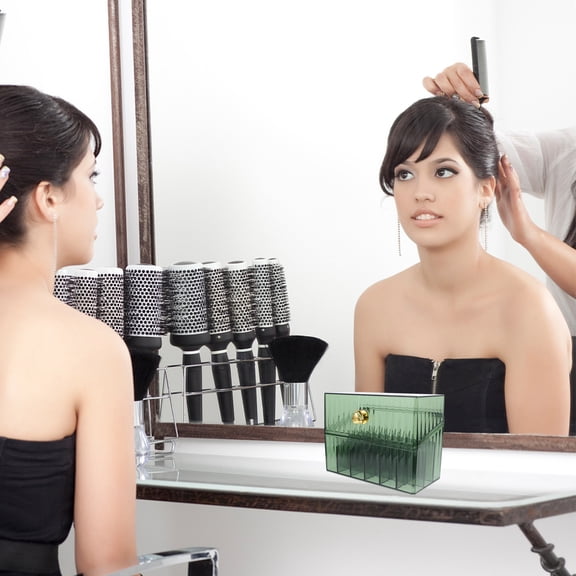 GOOHOCHY Lip Gloss and Lipstick Storage Box, Cosmetic Organizer for Makeup, Portable Lip-gloss Holder with Compartments