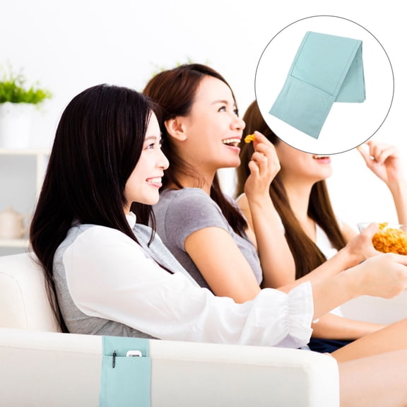 GOOHOCHY Side Storage Bag with Armrest Tray, Hanging Organizer for Living Room, 49x16CM