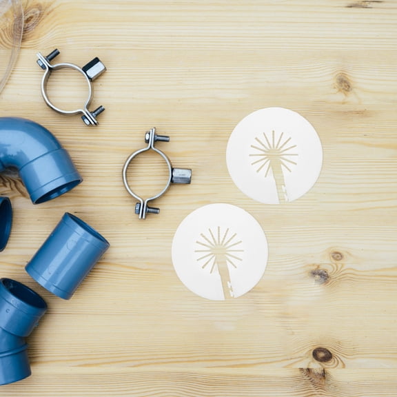 GOOHOCHY MLINS 10PCS Flange Pipe Cover Decoration Plumbing Cover Plates Water Drain Cover Plastic Tube Decorations