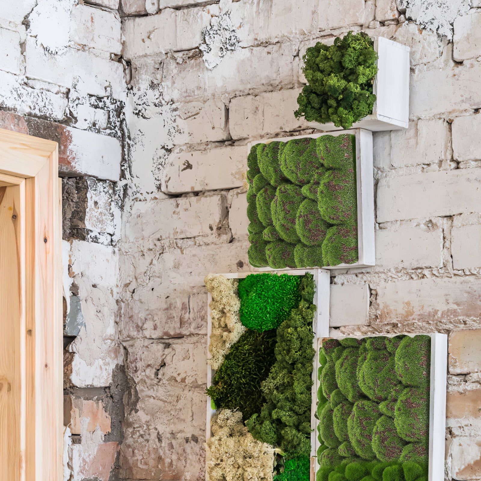 GOOHOCHY MLINS 2 Pcs Moss Wall Decors Panel Mat Grass Backdrop Decoration Simulation Landscape Prop