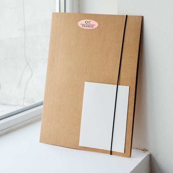 GOOHOCHY MLINS 500Pcs QC Passed Adhesive Stickers Tested Labels for Warehouse Inventory Quality Control Check