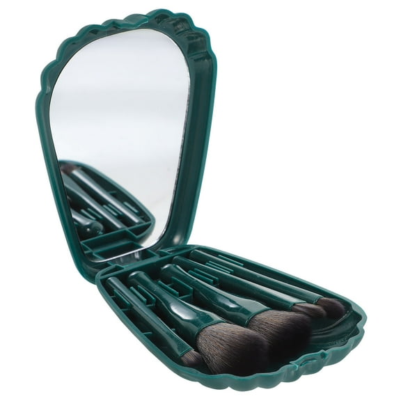 ADDHAT Compact Makeup Tool Set Green Synthetic Fiber 1 Beginners