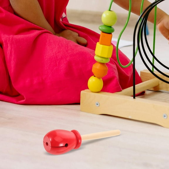 GOOHOCHY  Maracas for Adults Hand Bells Musical Instruments Child Red