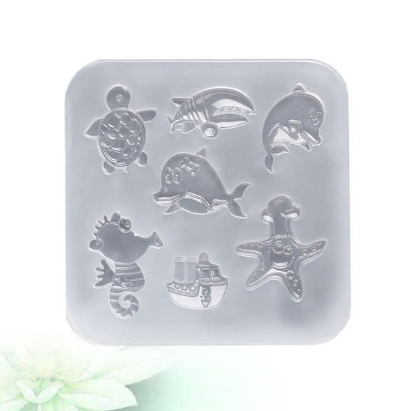 GOOHOCHY Silicone Marine Animal Baking Mold for Cookies, Pudding & Fun Baking Activities, White Kitchen Tool