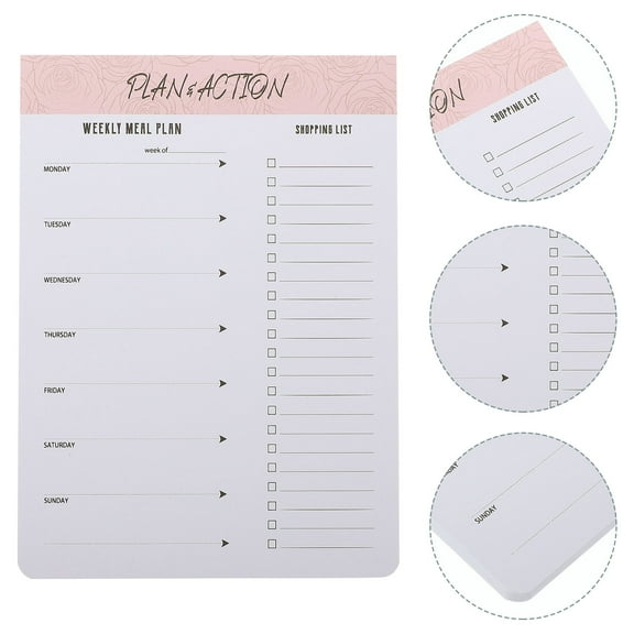 GOOHOCHY  Meal Plan Book Small Notepad Desk Notebooks for Work The Travel