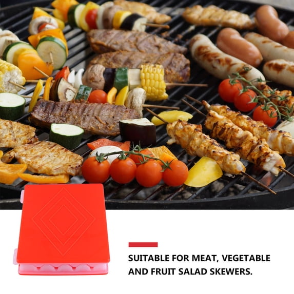 GOOHOCHY Meat Skewer Made of Durable Plastic for Efficient Kebab Making and Safe Use