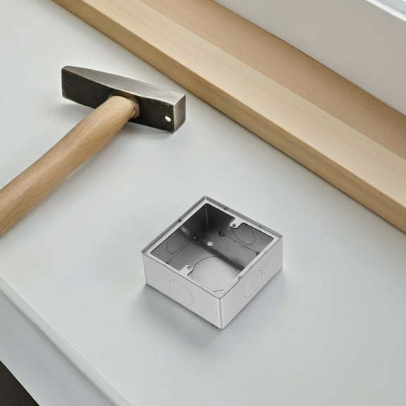 GOOHOCHY Metal Electrical Box Surface Mount Outlet Wall Socket Junction Box With Simple Installation Multi-Functional Switch Panel