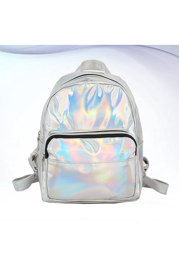 Mini Backpack Bags for Women Lightweight Rucksack Traveling Backpacks Silver
