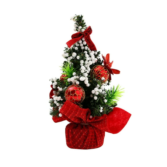 GOOHOCHY Ornament Mini Christmas Tree Party Decoration Cloth Wrapped