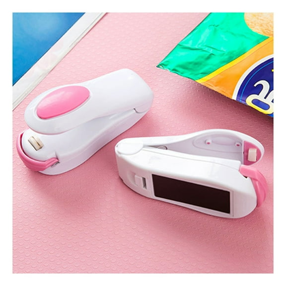 GOOHOCHY Mini Portable Heat Sealer Machine for Plastic Bags, Food Packaging, and Storage Sealing Kit - White