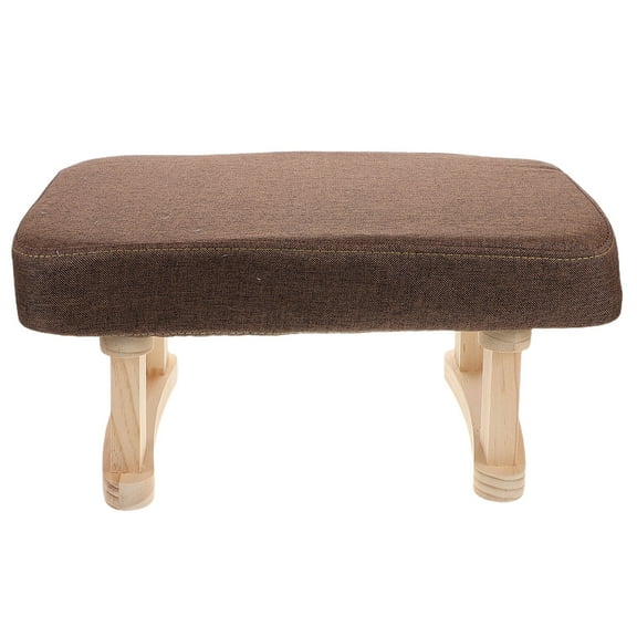 GOOHOCHY Modern Small Footstool with Padded Seat Wooden Legs Footrest Step Stool Changing Shoes Chair Versatile Shoe Changing Stool Use in Sofa Bedroom Living Room Entryway
