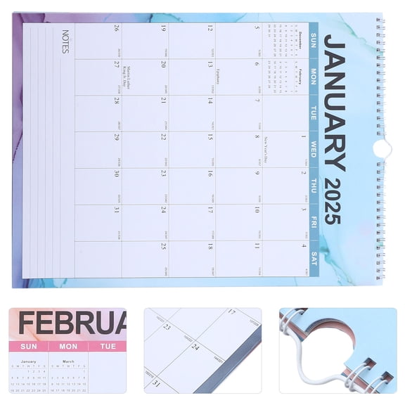 ADDHAT Hanging Wall Calendar for Home, Space-Saving Monthly Planner with Event Recording and Organizer