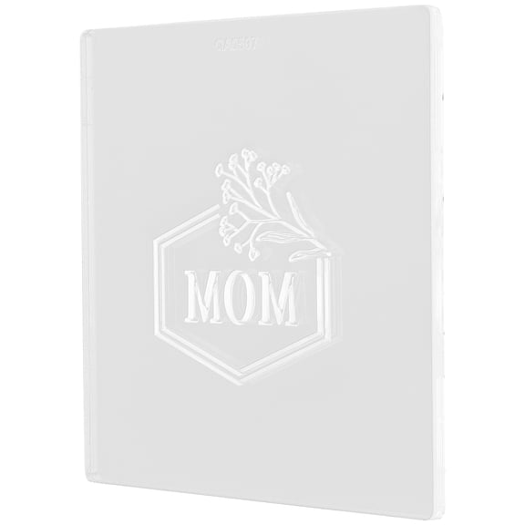 GOOHOCHY Mother's Day Fondant Embosser 1Set Transparent Rectangular Baking Tools For Cake Decoration