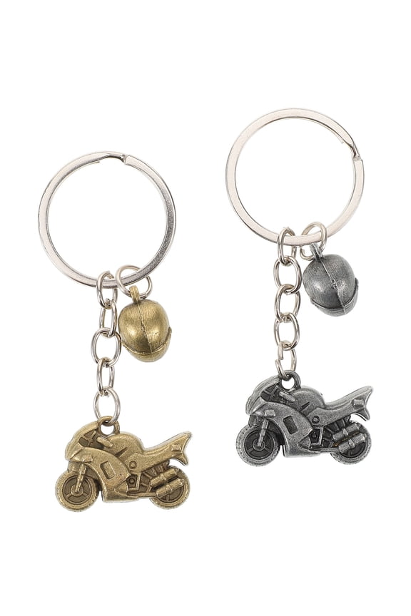 Motorcycle Keychains with Alloy Material for Decor Assorted Color 2pcs
