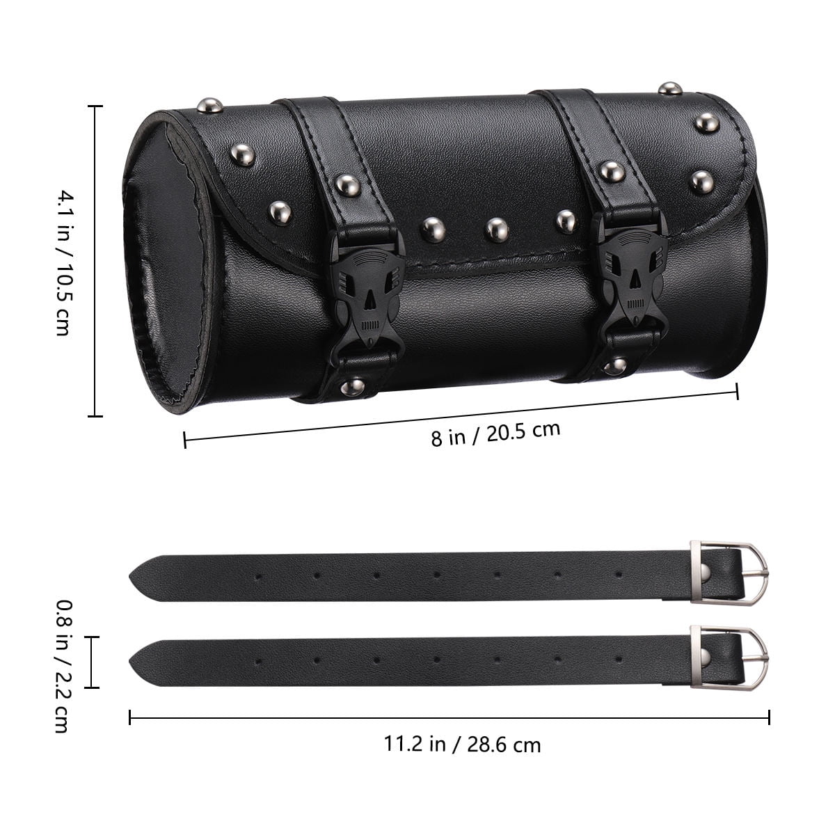 GOOHOCHY  Motorcycle Side Bag Tail Waterproof Saddle for Motorbike Black
