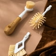 thumbnail image 1 of FUEENIRVA Multipurpose Cleaning Brush Wood Beige 1 Set For Kitchen Use, 1 of 8
