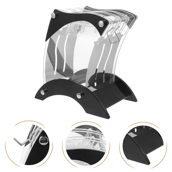 GOOHOCHY Multi-purpose Breathable Acrylic Kitchen Block Storage Holder Rack Organizer (Black)