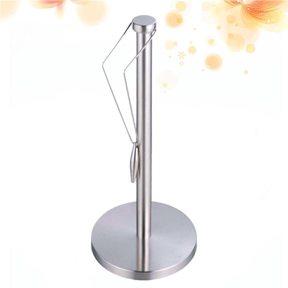GOOHOCHY Multifunction Standing Paper Holder Stainless Steel Kitchen Tissue Holder Countertop Anti-Slip Simply Tear Roll Contemporary Paper Towel Holder Napkin Holder