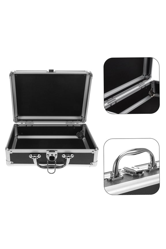 Aluminum Briefcase Tool Box With Lock For Craftsman 1Pcs 11.4X8.1X3.9In