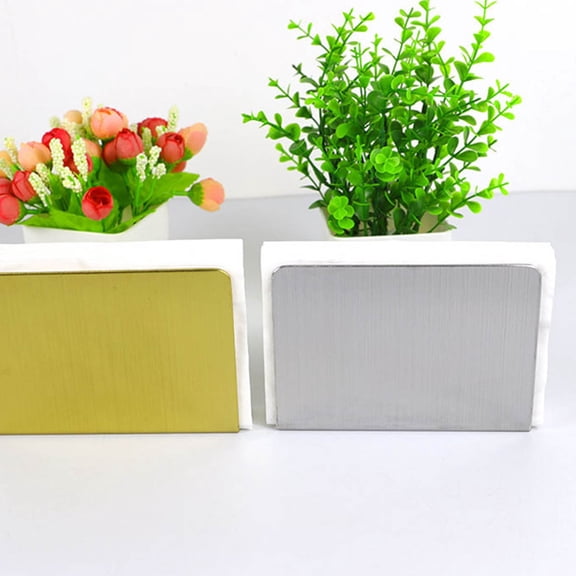 GOOHOCHY  Napkin Dispenser Paper Towel Holder Stainless Mounted Silver