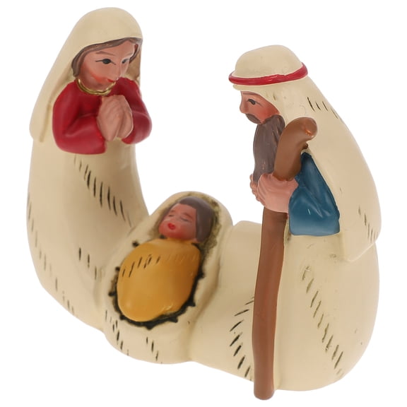 GOOHOCHY  Nativity Ornaments Christmas Decorations Family Figurines Dollhouse Centerpieces Baby