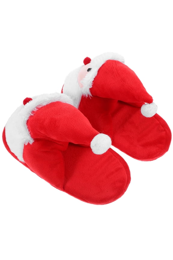 Indoor Santa Shoes 1 Pair Comfortable Festive Holiday Footwear for Christmas Celebration