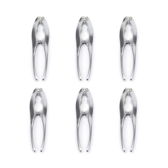 Mobutofu 6Pcs Seafood Tool Set with Plated Silver Zinc Alloy Lobster Opener and Stainless Steel Picks for Nuts and Shellfish