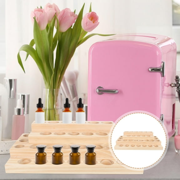 GOOHOCHY Oil Diffuser Essential Oils Rack Storage Box Shelf Display Stand