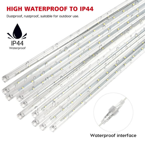 GOOHOCHY  Operated Christmas Solar Meteor Shower Lamp Rain Tube Lights