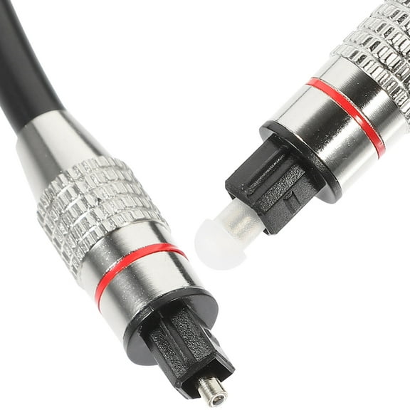 GOOHOCHY Optical Audio Cable 1Pcs 150X0.55In Black With Square Connector For High Fidelity Sound