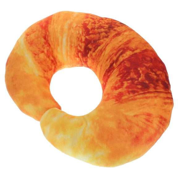GOOHOCHY Orange Imitation Bread U Shape Neck Pillow for Sleeping with Soft Plush Cover and Warm Filling 1Pc