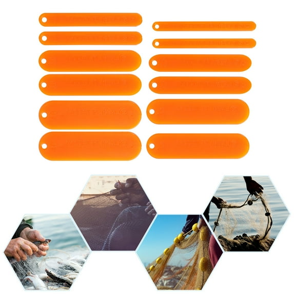 GOOHOCHY Orange Plastic Fish Net Repair Tool Creative Knitting Shuttle Accessories for Knitting 12PCS