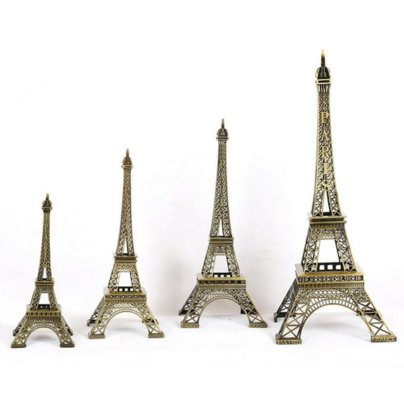 Mobutofu Golden Metal Eiffel Tower Model Decorative Statue for Home Desk Art Crafts