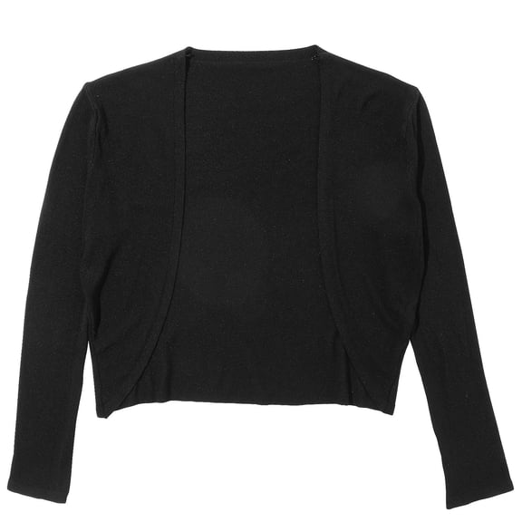 GOOHOCHY Elegant Black Open Front Cardigan Shrug Lightweight Over Dress Top