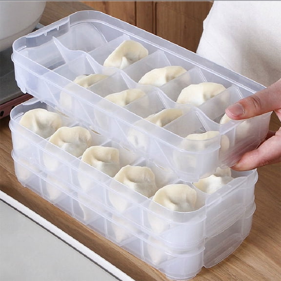 Mobutofu Keep Fresh Green PP Plastic Dumpling Container 1Pcs 9.4X4.7X4.5In