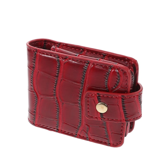 GETAJGHSD Lipstick Bag with Mirror 1Pack PU Rectangular Simple Fashionable Style for Makeup Items on the Go