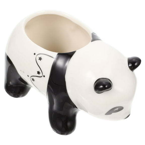 GOOHOCHY Cute Panda Cartoon Ceramic Flower Pot Planter for Plants and Small Indoor Garden Decor