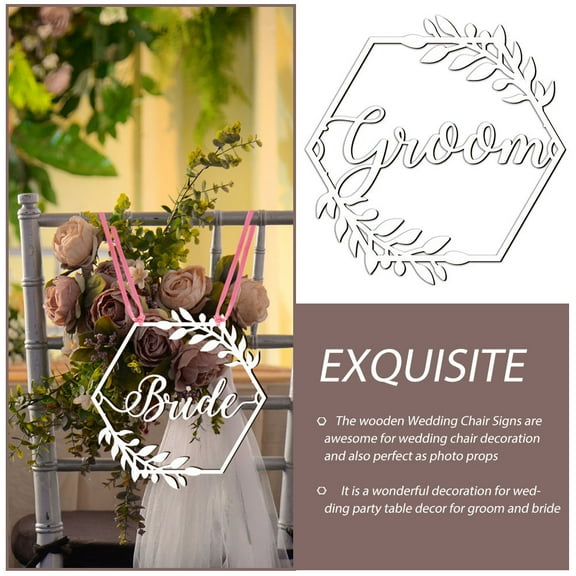 GOOHOCHY Party Wedding Chair Decoration Bridal Shower Decorations Baby 31.2X30CM White