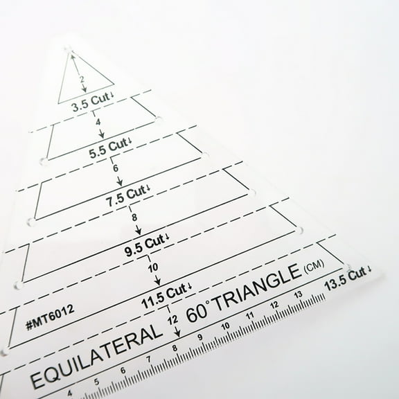 GOOHOCHY Patchwork Ruler Template 1Pack Transparent Triangle Acrylic For Quilting