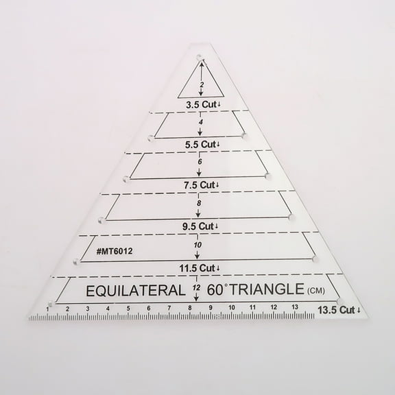 GOOHOCHY Patchwork Rulers 1Pack Transparent Triangle Acrylic For Quilting Projects