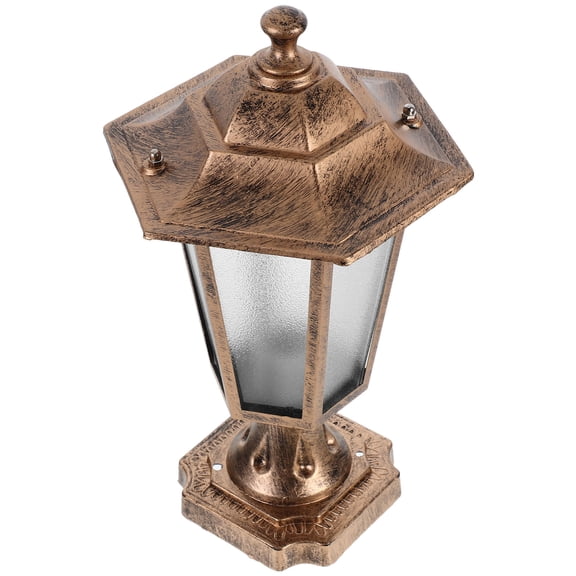 GOOHOCHY Pathway Posts Lamp Outdoor Lighting Outside Waterproof Street Light With Glass Panels For Backyard Garden Light Driveway Balconies Enhances