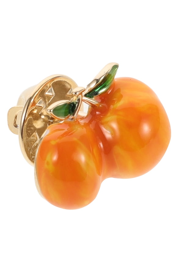 Peach Lapel Pin Peal Brooch Pin Fruit Shaped Lapel Pin Enamel Brooch Pin