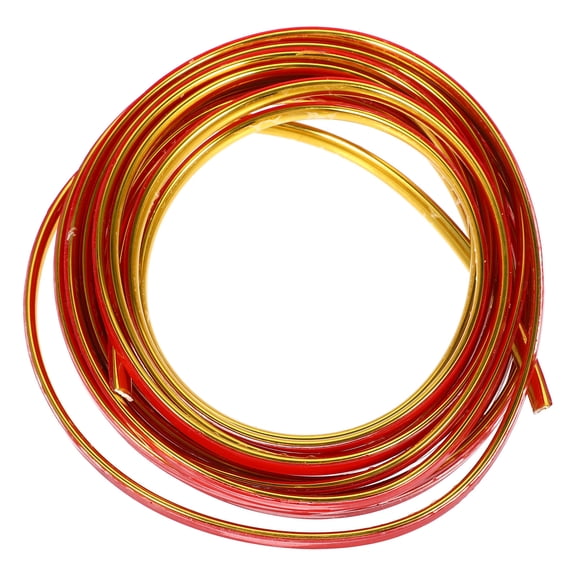 FUEENIRVA Self Adhesive Peel and Stick Trim for Wall and Ceiling Edges Golden Flexible PVC Material