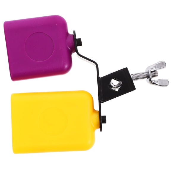 FUEENIRVA Metal Bells Hand Held Percussion Drum Set Cowbell 1Set